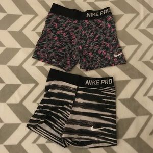 A pair of soft athletic nike pro spandex. size xs.